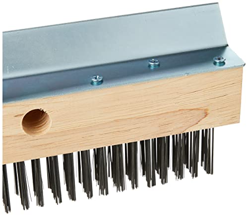 Genware NEV-OB-WB Pizza Oven Wire Brush with Scraper, No Handle