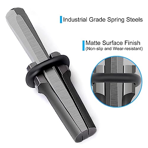 10 Sets Rock Splitter, 3/4 inch Diameter with 2 inch Depth Drill Hole Fitted Stone Splitting Tools, Spring Steel Wedge and Feather Shims Hand Tools for Masonry, Concrete Marble Granite Cutting