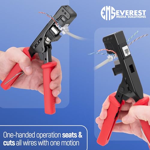 Everest 45Term - 45° Angled Speed Termination Keystone Tool Set White CAT6