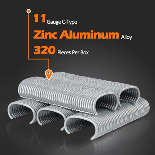 AC50 1-1/2" 11 Gauge Zinc-Aluminum Alloy Hog Ring Staples, 320PCS AC50-320PCS-Zinc-Aluminum