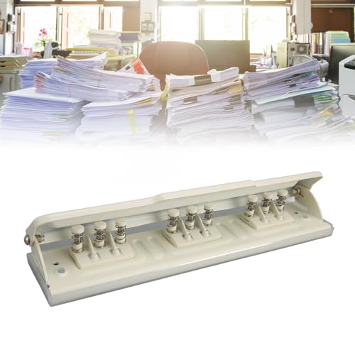 9 Hole Punch for B6 Planner, 8 Sheet Capacity, White