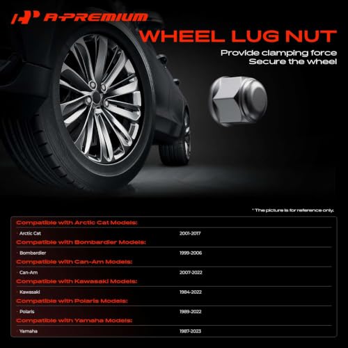 A-Premium Front & Rear M10-1.25 Wheel Lug Nuts, Set of 16