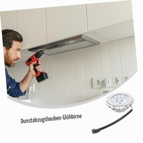 LED Cooker Hood Lamp DC Operation Energy Efficient Kitchen Lighting Replacement Lamp for Range Hoods Easy Assembly Compact Design 7.00 x 7.00 x 3.00 cm