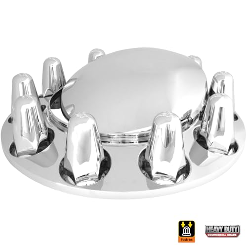 GG Grand General 40130 1-1/2" x 3 Chrome Plated ABS Front Axle Kit w/Push-in 1.5 inches Nut Cover Push In