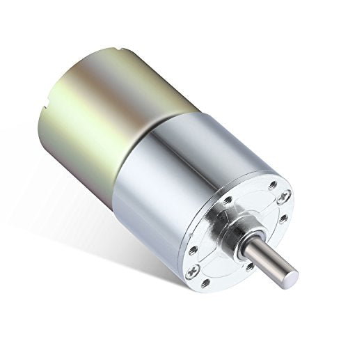 DC 12V 550RPM Gear Motor High Torque Electric Micro Speed Reduction Geared Motor Centric Output Shaft 37mm Diameter Gearbox 550 RPM 12 Volt