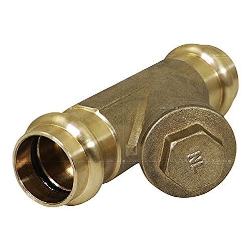 Midline Valve 327S112-NL Press Y-Strainer Valve, 1-1/2”, Brass 1-1/2 in.