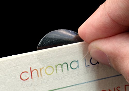 ChromaLabel 0.75 x 1 Inch Clear Oval Wafer Seals, 5000 Labels per Roll, Perforated