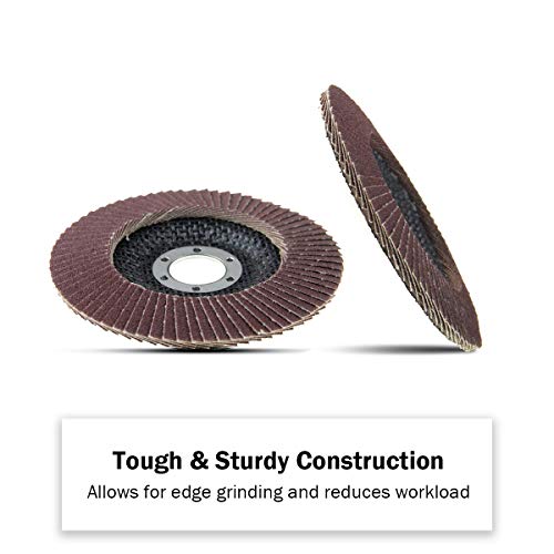 KSEIBI Aluminum Oxide 4 1/2 Inch Auto Body Flap Disc Sanding Grinding Wheel 20 Pack (Mixed 20 Pack) 686062 Mixed 20 Pack