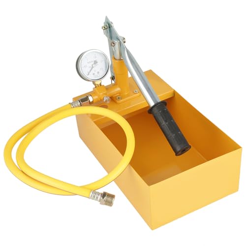 2.5MPa Manual Hydraulic Pressure Test Pump, Aluminum Water Pressure Tester with Large Dial for Pipeline, Valves, Vessels Pressure Testing