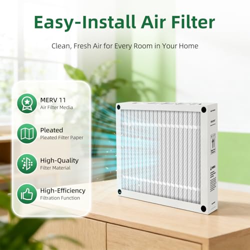 16x20x4 Furnace Filter Replacement MERV 11 Compatible with Honeywell FC100A1003,HVAC Foldable (Actual Size: 15.94 x 19.75 x 4.38 In) (1-Pack) 16x20x4-1Pack