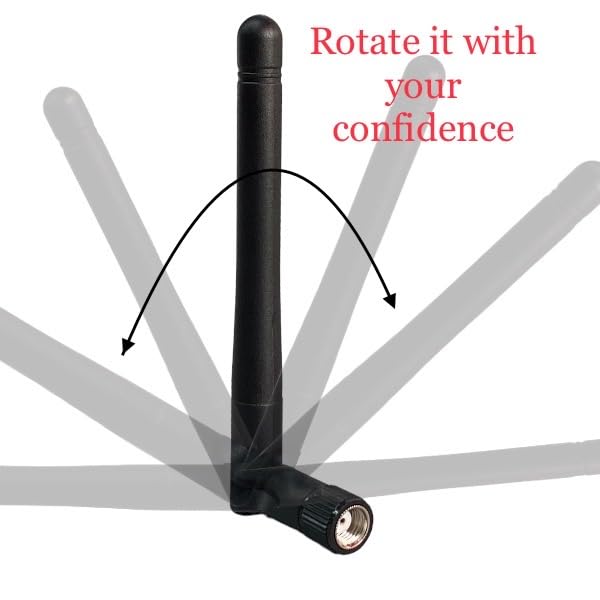 (2-Pack) Dual Band WiFi 2.4GHz 5GHz 5.8GHz 3dBi MIMO RP-SMA Male Antenna for WiFi Router Wireless Network Card USB Adapter- Security IP Camera Video Surveillance Monitor