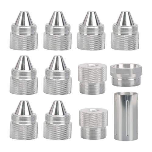 1.375''X24 Aluminum Alloy Cone Shaped Parts Fit for Sealed End Cap Aluminum Alloy End Cap Compatible with Tire Anti Theft Cover Fit for Fretlina Kenworth Peterbilt Volvo MCCA 12 Pack (Silver) Silver