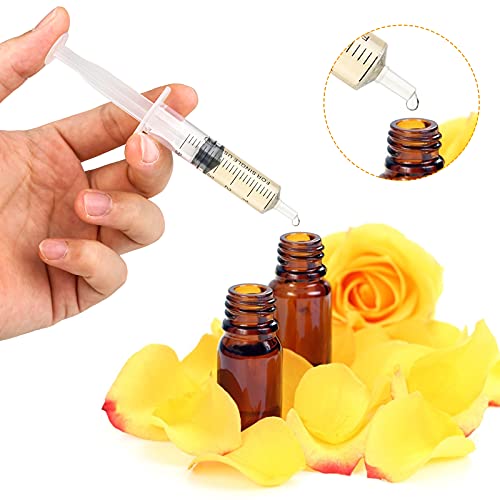Syringe 5 ml, Pack of 8 Plastic Syringe, Plastic Syringe, Dosing Syringe, Reusable Liquid Syringe for Liquid Measurement and Dispensing, Animal Feeding, Plant Watering | Reusable Dosing Syringe for Laboratory Plant Watering Engine Oil [Not Medical Use]