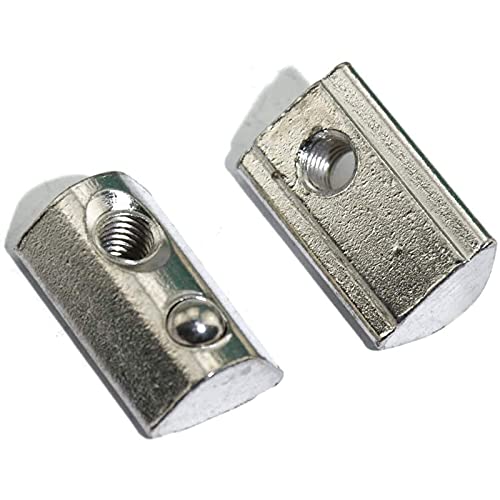 20 Pcs 4545 Series T Spring Nut, M8 Thread Roll in Spring Post Assembly T Nuts Hammer Head Fastener Nut Drop in T-Nut for 45 Series Aluminum Extrusion Profile T Slot 10mm for 3D Printer (M8) 4545 Series M8