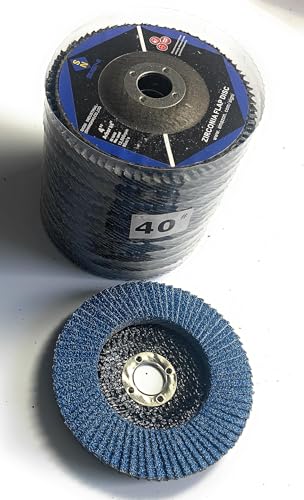 SIGNI T29 4.5" x7/8" Premium Zirconia Abrasive Flap disc for Angle Grinder Sanding, Stock and Rust Removal, Finishing, Grinding, Deburring (4.5 inch T29 40#) 4.5 inch T29 40#