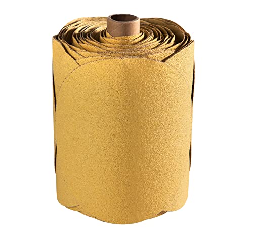 300 PCS 6 Inch Gold PSA Sanding Discs 80 Grit Self Adhesive Sticky-Back Sandpaper for DA Sander Automotive Car Paint Woodworking Wood Metal Finishing