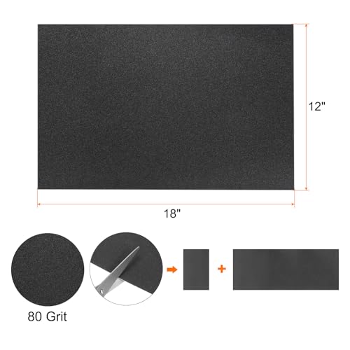 HARFINGTON 20pcs Sandpaper 80 Grit 18 x 12 Inch Silicon Sanding Sheets 20