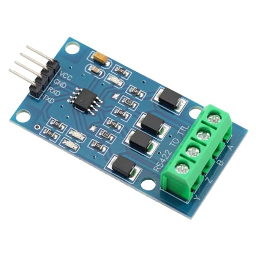 RS422 Mutual Transfer TTL Bi-directional Signal Module Full Duplex 422 to Single Chip with Protection Circuit Status Indicator MAX490 to TTL Modules (Pack of 2)