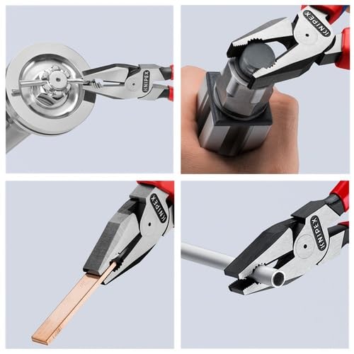 Knipex 02 01 200 7,87" High Leverage Combination Pliers 200mm Plastic coated handle