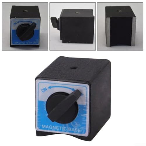 Magnetic Base with Strong Magnet, M8 x 1, 25 Thread Holes, Compact & Precise
