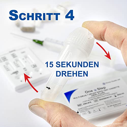 One+Step Multi Drug Test Saliva for 7 Drug Types: THC - Amphetamine - Cocaine - Methamphetamine - Methadone - Opiates - Benzodiazepines - Drug Quick Test Saliva Test - Pack of 2
