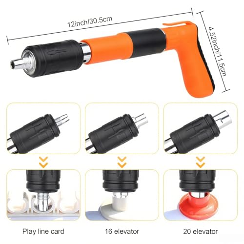 SONEE Concrete Nail Gun Kit, 5 Speed Adjustable Manual Nail Gun for Concrete, Woodworking Decoration Nailer Gun, Wall Fastening Tool (Orange) Orange