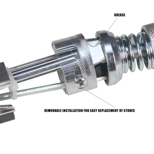 Engine Cylinder Hone Deglazer 2 inches to 6-1/2 inches Adjustable 4 inches Long Blade with100 220 400 Grit Stones Piston Cylinder Hone with black case