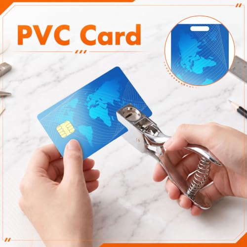 6 Pack Badge Slot Punch for ID Cards, All Metal Handheld, 15x3mm