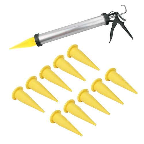 50pcs Caulking Nozzles Cone Nozzle Glass Glue Tips Plastic Fine Tip Reusable Nozzle Applicator Finishing Tool for Sealant Glue