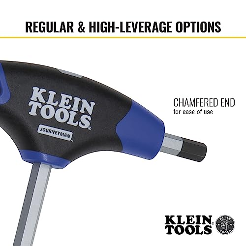 KLEIN TOOLS JTH68M T-Handle Hex Key Set, Metric Sizes Allen Wrench Set with 6-Inch Blades, Stand Included, 8-Piece