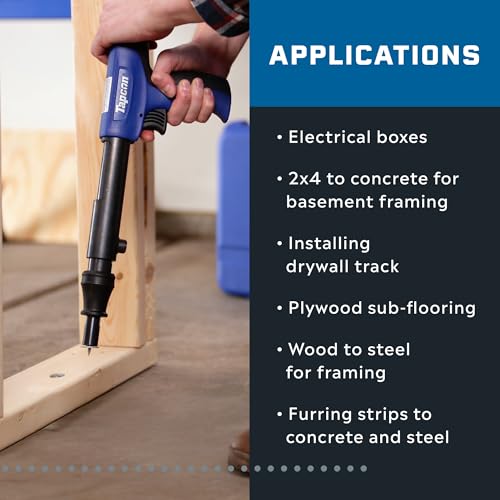 Tapcon 3 Inch Corrosion Resistant Powder Actuated Drive Pin, 100 PCS, with Washer, for Pressure Treated Wood, Made in the USA, Compatible with Tapcon T22, TP22, HS22, & SA27 Powder Actuated Tools ACQ, With Washer 3"