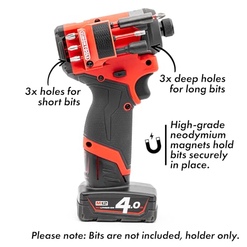 Simon Tools Magnetic Bit Holder for Milwaukee M12 Impact Driver & Drill - Milwaukee Bit Holder for M12 Gen 3