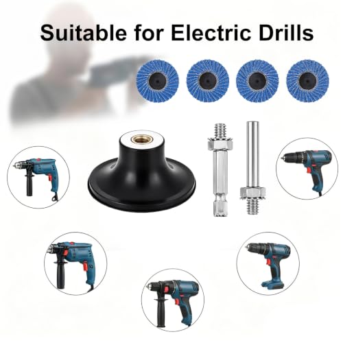 Flap Discs for Die Grinder with 1/4" Holder Roll Lock Sanding Disc 32 Pcs