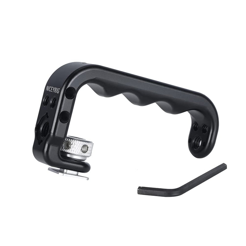 NICEYRIG Camera Hot Shoe Handle Grip, Ergonomic Shoe Mount Handgrip - 451