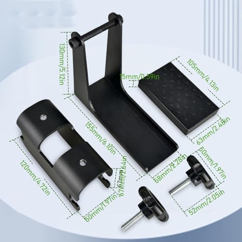 Spade and Fork Digging Assistor, Carbon Steel Soil Loosening Pedal Attachment, 1.77 in Clamp for Garden Fork or Shovel