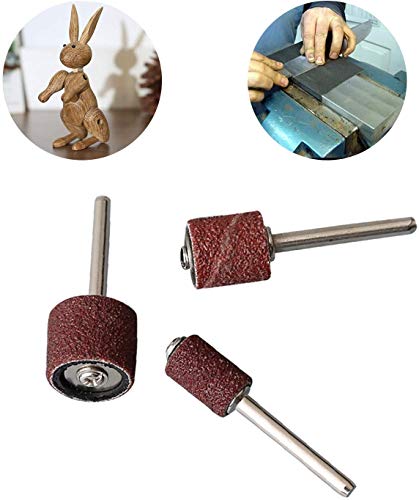 Sanding Sleeves Set with 144 Sanding Bands (80/120 Grit) + 6 Sanding Rollers | Standard Size Drum Mandrels Sanding Drum Grinding Attachments, Drum Sander Set, for Dremel Rotary Tool