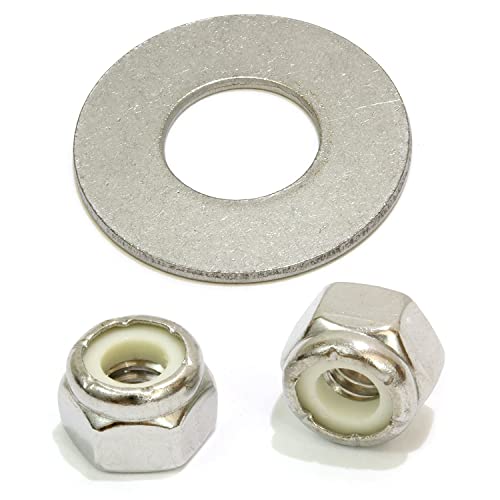 5/8"&3/8" Stainless Flat Finish Washer 7/8" OD (100pc) by Bolt Dropper, 18-8 (304) Stainless Steel