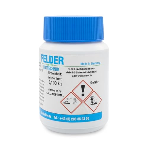 by Felder Lead-Free Soft Soldering & Tinning Paste Sn97Cu3 > 60% F-SW 21 (DIN EN ISO 9454-1) Ready to Use 100 g - for Tinning & Pre-Tinning in Body Construction 100g Dose