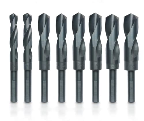 Hiltex 10005 HSS Silver and Deming Industrial Drill Bit Set (8 Pieces), 1/2" (1) 1/2 in