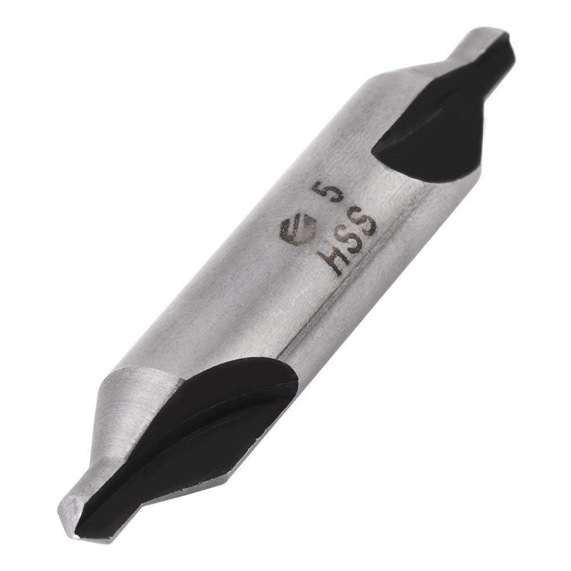 Triton Stainless Steel HSS Countersink Centre Drill Bit Set 60 Degree Angle 1/1.5/2/2.5/3/5 mm for Metal, Lathe Drill Countersink Central Bore Pack of 6