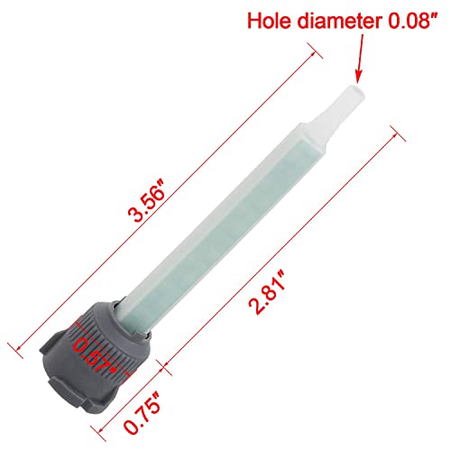 PAGOW 20 Pcs Epoxy Mixing Nozzle Tip, Resin Mixer Adhesive Gun Nozzles for Mix, Gun Applicatior for 50ml/1.7oz AB Glue Cartridge Glue Gun(1:1Ratio)