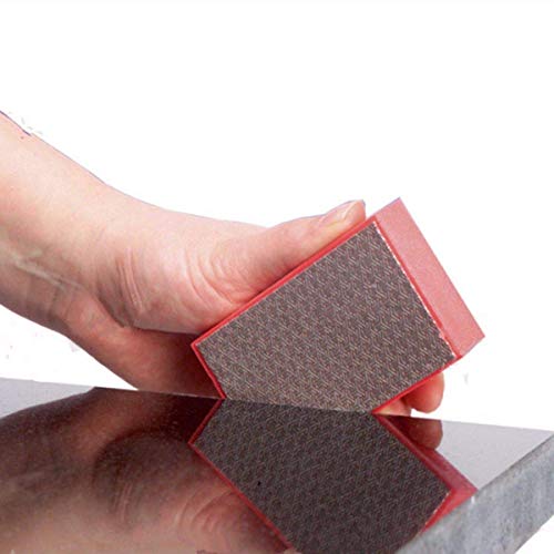 Sanding Blocks Polishing Grinding Block Diamond Polishing Hand Pads Block For Granite Marble Glass Grinding 1500 Grit, 1 Pcs