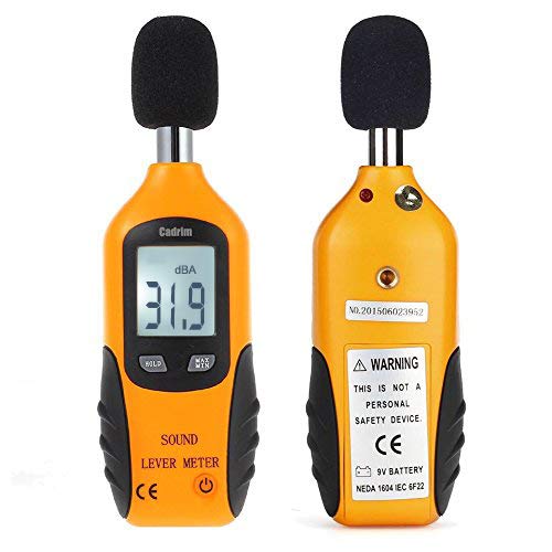 Cadrim Digital Sound Level Meter, Portable Sound Level Meter 30dB to 130dB Decibel Meter with LCD Display Can Be Used for Factories and Streets