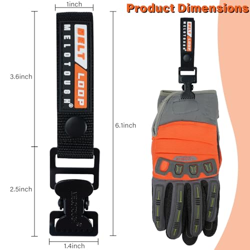 MELOTOUGH Magnetic Tool Belt Suspenders +1PC Glove Clip with Sturdy Alligator Clip