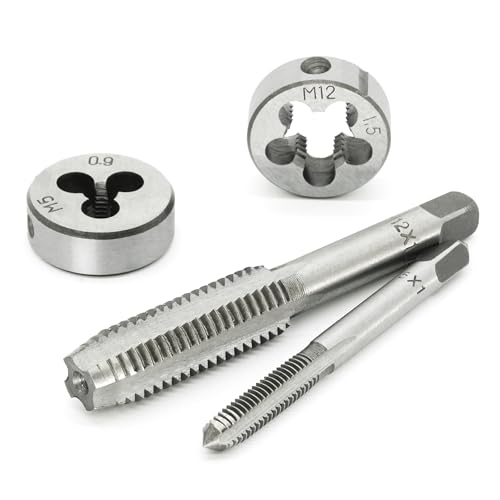 40PCS Tap and Die Set, Metric Screw Threads M3, M4, M5, M6, M7, M8, M10, M12, Both Coarse and Fine Types | Essential Threading Tool Kit with Complete Handles, Accessories and Case 40 pcs
