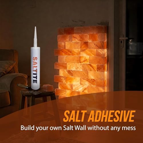 SALTITE Himalayan Salt Glue Transparent Adhesive for Salt Tiles and Bricks, Multi-Surface Sealant for Blocks, Wood, Marble & Acrylic, Pack of 2