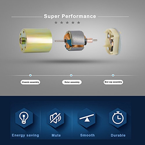 DC 12V 1000RPM Gear Motor High Torque Electric Micro Speed Reduction Geared Motor Eccentric Output Shaft 37mm Diameter Gearbox 1000 RPM 12 Volt