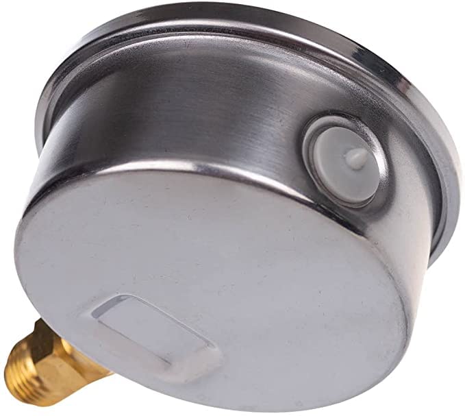 Glycerine Pressure Gauge with Radial Connection, IP65 Stainless Steel 63 mm with Lower Connection, 1/4 Glycerine (0-4 bar) 0-4