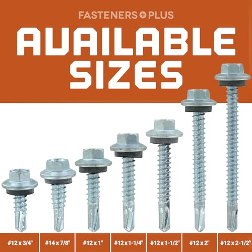 ST Fastening Maxx Steelbinder Metal Roofing Screws #12 x 1 #12 x 1" Standard Galvanized