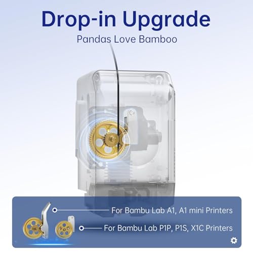 BIQU Panda Claw Upgrade Gold RNC Nanocoating Harden Mold Steel ExtruderGear For X1/P1 Series